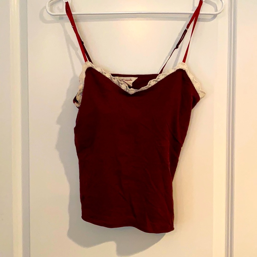 Burgundy Abercrombie tank top